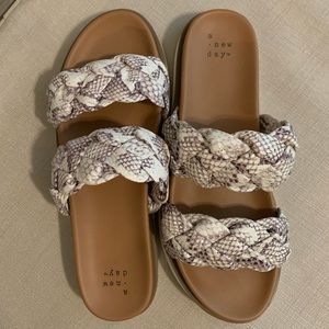 A New Day braided 2 strap sandals